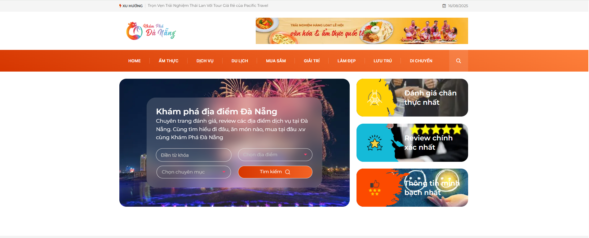 Giới thiệu về website Khamphadanang